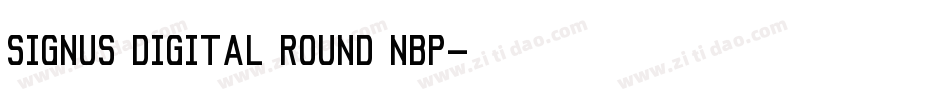 Signus Digital Round NBP字体转换